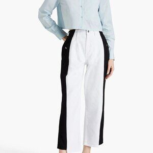 NWT E.L.V. DENIM X THE OUTNET The Monochrome/tuxedo boyfriend jeans sz 27 $325